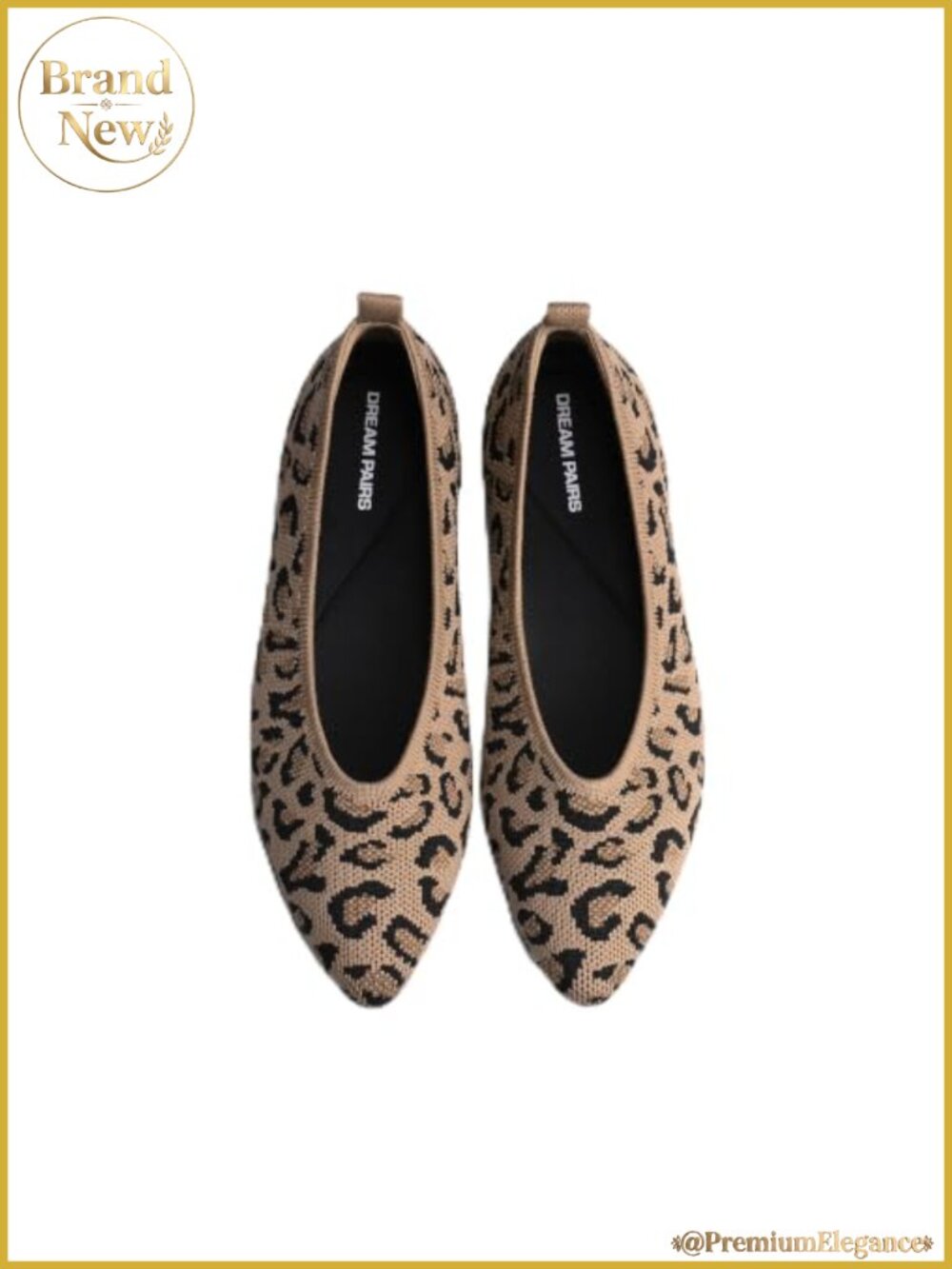 Women's Breathable Knit Ballet Flats Cushioned Non-Slip Machine Washable